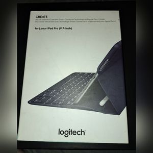 Logitech Create Ipad Pro 9.7" back-lit keyboard case with Apple pencil holder.